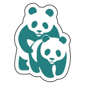 Naughty Panda Sticker (Turquoise)